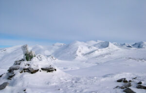 Udsigt mod Smiubeljen og Rondane fra toppen af Formokampen 2006